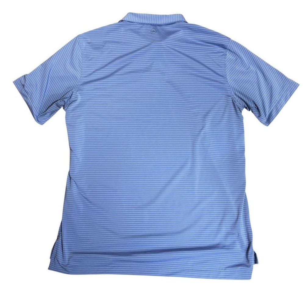 Peter Millar‎ Men's XL Summer Comfort Polo Shirt Island Blue Striped - Picture 2 of 6